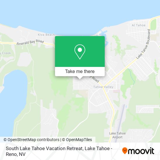 South Lake Tahoe Vacation Retreat map