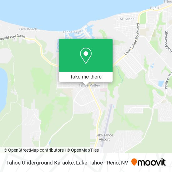Mapa de Tahoe Underground Karaoke