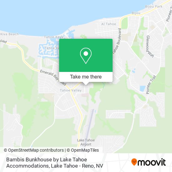 Bambis Bunkhouse by Lake Tahoe Accommodations map