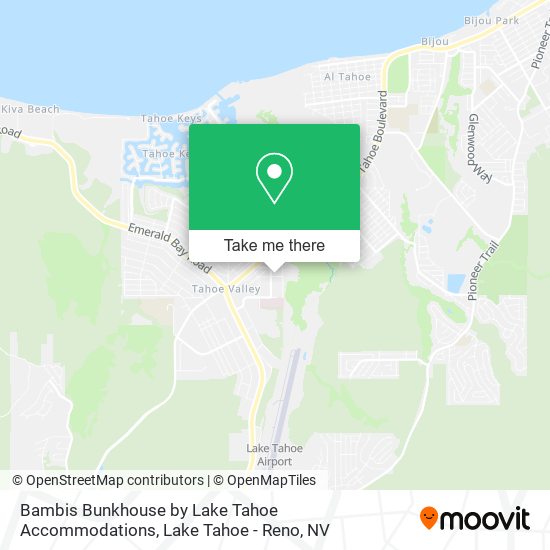 Mapa de Bambis Bunkhouse by Lake Tahoe Accommodations