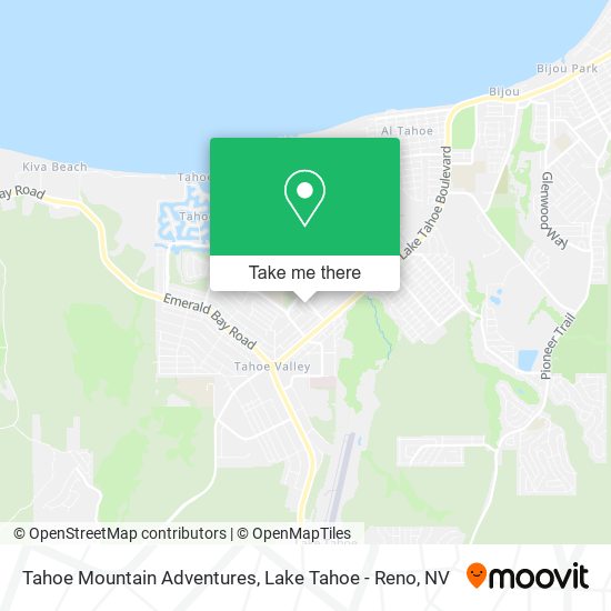 Tahoe Mountain Adventures map