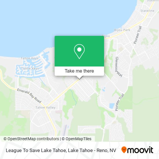 League To Save Lake Tahoe map