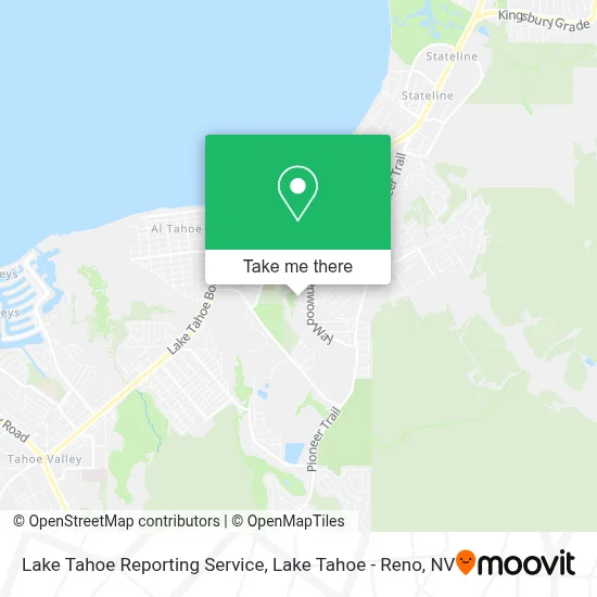 Lake Tahoe Reporting Service map