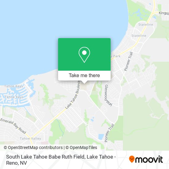 Mapa de South Lake Tahoe Babe Ruth Field