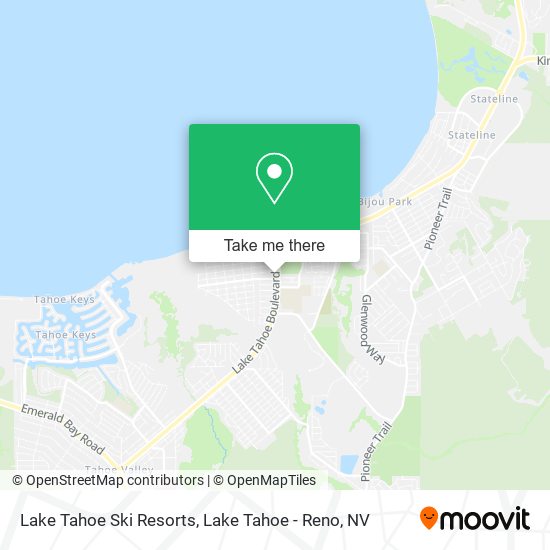 Mapa de Lake Tahoe Ski Resorts