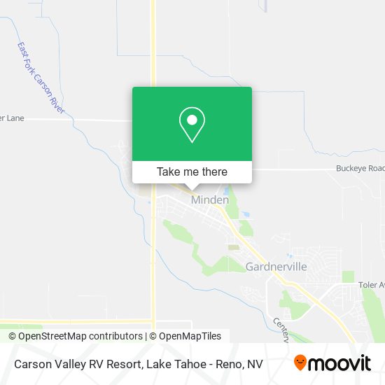 Carson Valley RV Resort map