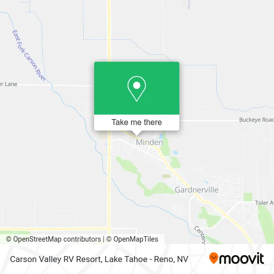 Carson Valley RV Resort map