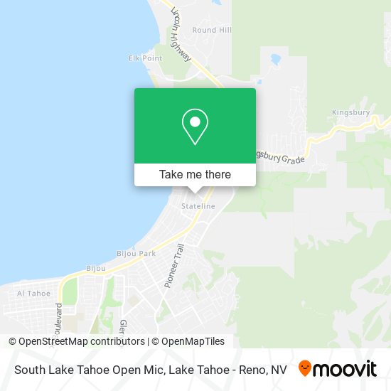 Mapa de South Lake Tahoe Open Mic