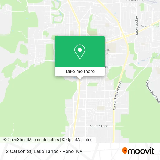 S Carson St map