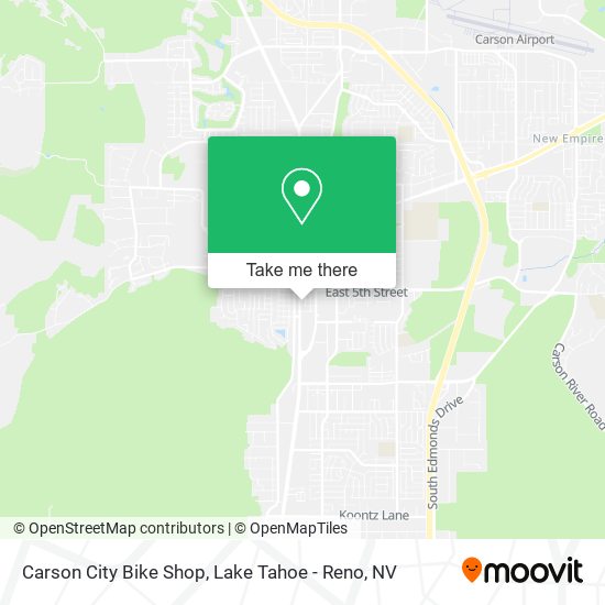 Carson City Bike Shop map