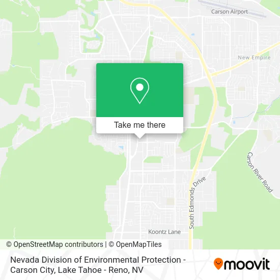 Nevada Division of Environmental Protection - Carson City map