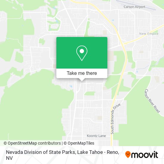 Mapa de Nevada Division of State Parks