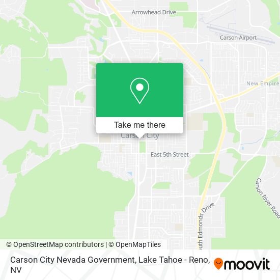 Carson City Nevada Government map