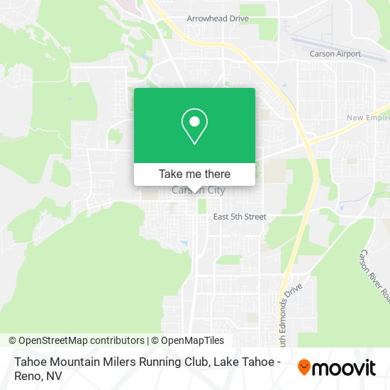 Mapa de Tahoe Mountain Milers Running Club