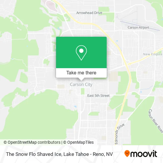 The Snow Flo Shaved Ice map