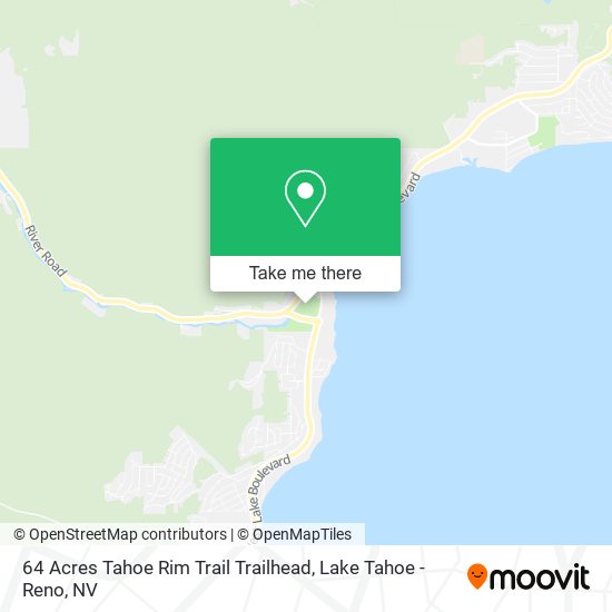 64 Acres Tahoe Rim Trail Trailhead map