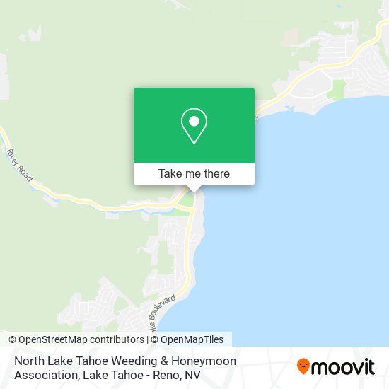 North Lake Tahoe Weeding & Honeymoon Association map