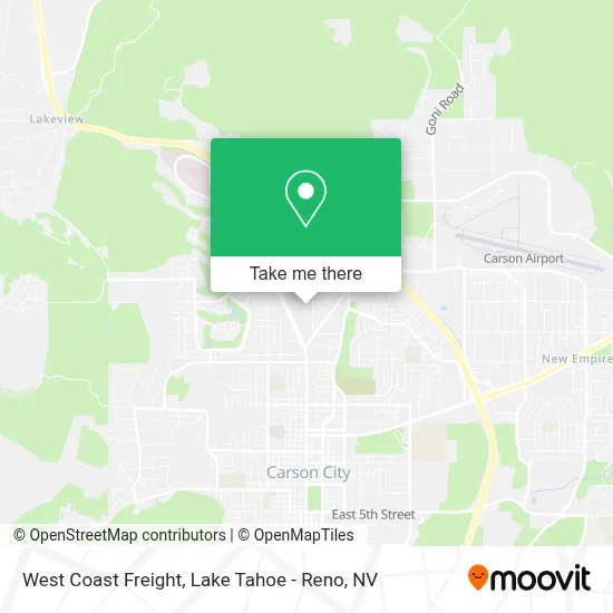 West Coast Freight map