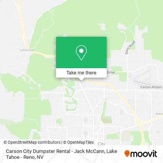Carson City Dumpster Rental - Jack McCann map