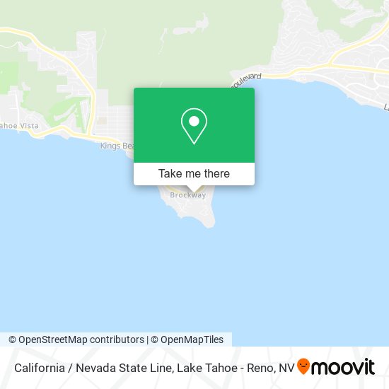 California / Nevada State Line map