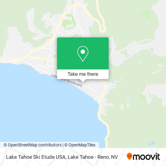 Mapa de Lake Tahoe Ski Etude USA