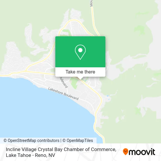 Incline Village Crystal Bay Chamber of Commerce map