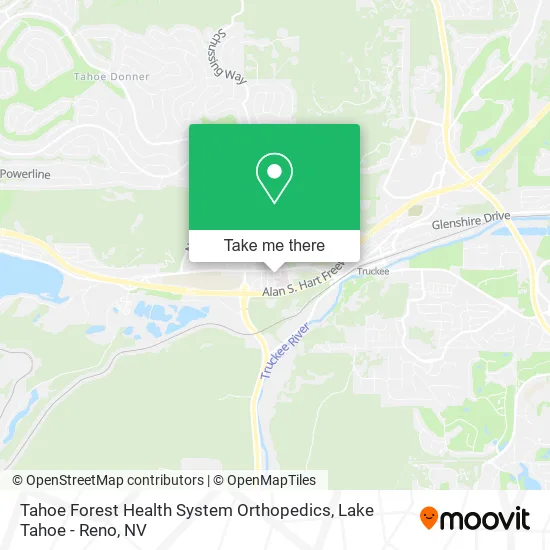 Tahoe Forest Health System Orthopedics map