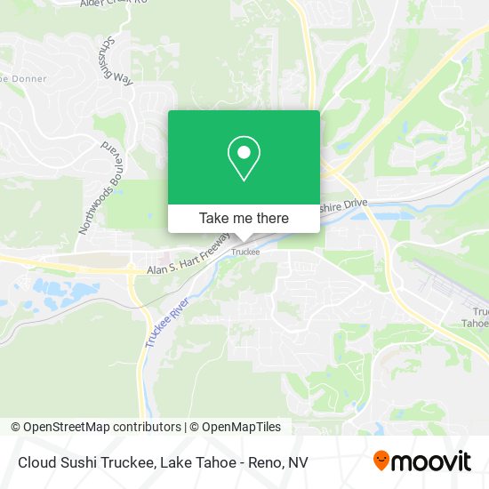 Cloud Sushi Truckee map