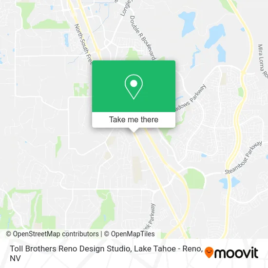 Toll Brothers Reno Design Studio map