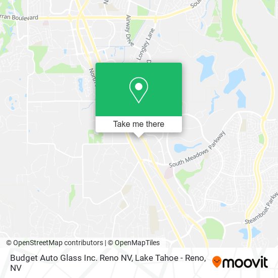 Budget Auto Glass Inc. Reno NV map