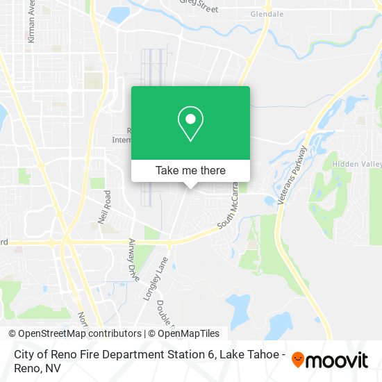 City of Reno Fire Department Station 6 map