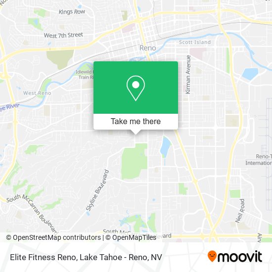 Elite Fitness Reno map