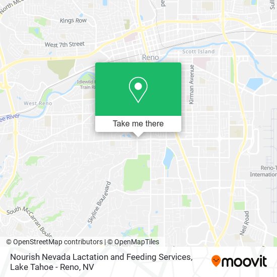 Nourish Nevada Lactation and Feeding Services map