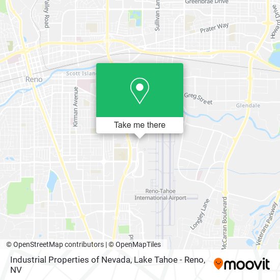 Industrial Properties of Nevada map