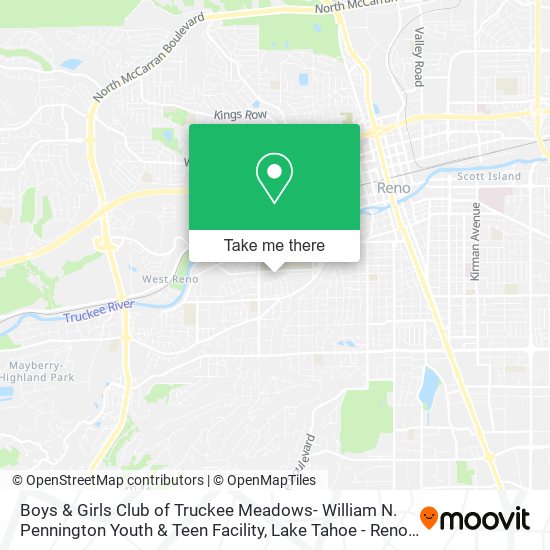 Boys & Girls Club of Truckee Meadows- William N. Pennington Youth & Teen Facility map