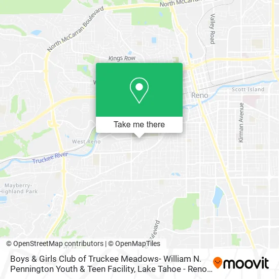 Boys & Girls Club of Truckee Meadows- William N. Pennington Youth & Teen Facility map