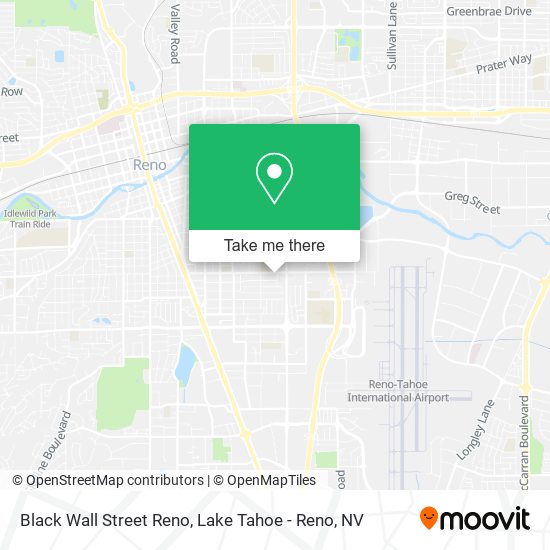 Black Wall Street Reno map