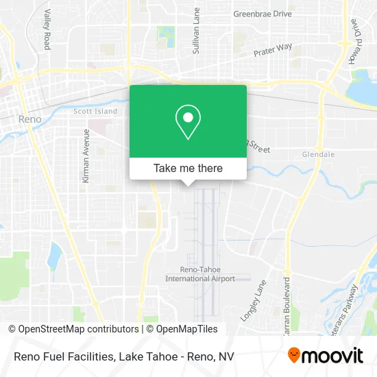Reno Fuel Facilities map
