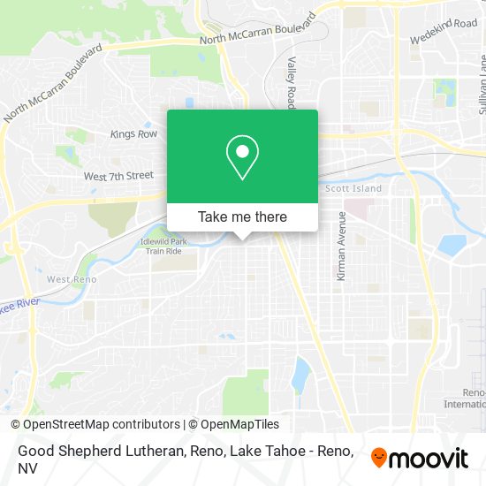 Good Shepherd Lutheran, Reno map