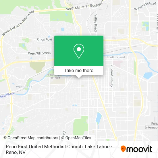 Reno First United Methodist Church map