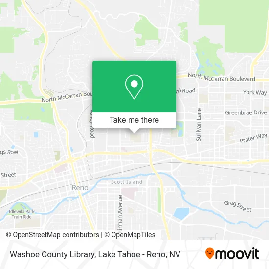 Washoe County Library map