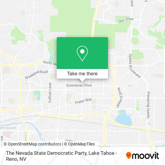 The Nevada State Democratic Party map