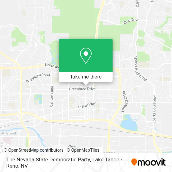 The Nevada State Democratic Party map