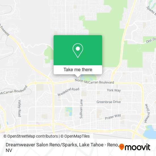 Dreamweaver Salon Reno/Sparks map