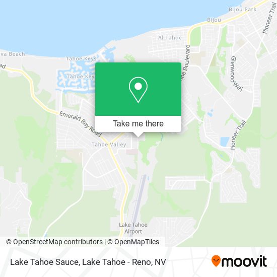 Lake Tahoe Sauce map