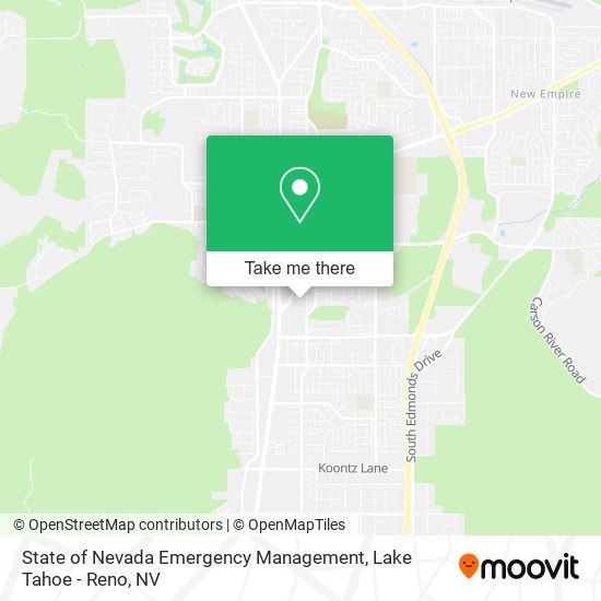 State of Nevada Emergency Management map