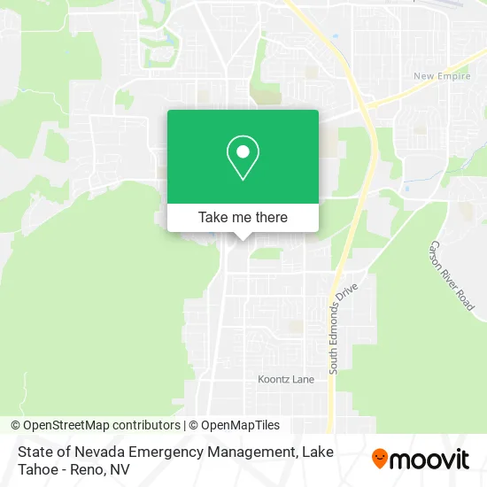 State of Nevada Emergency Management map