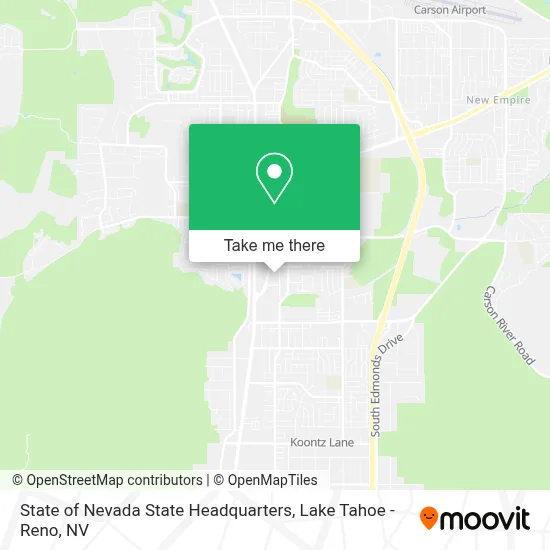 State of Nevada State Headquarters map