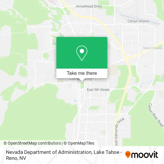 Mapa de Nevada Department of Administration