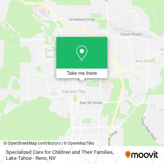 Specialized Care for Children and Their Families map